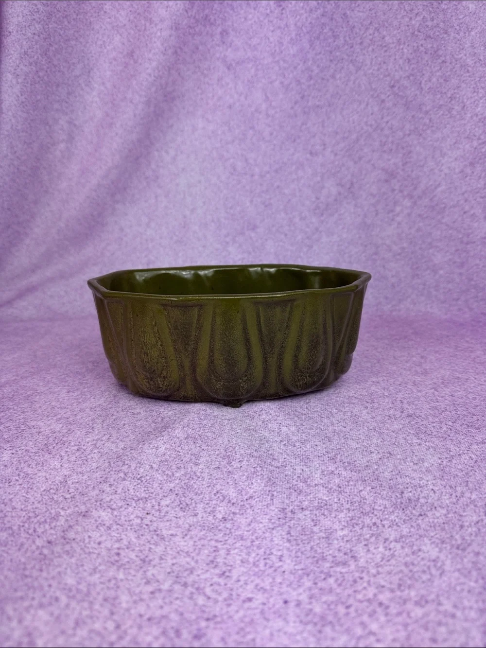 Unbranded Olive Green Decorative Ceramic Bowl